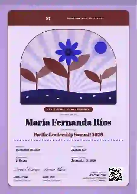 Seed Packet Scarlet event attendance certificate template