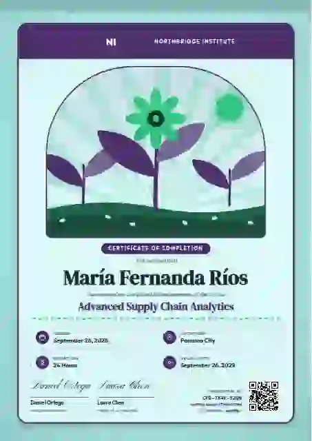 Seed Packet Amethyst course completion certificate template