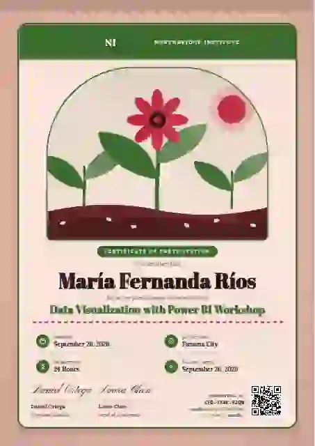 Seed Packet Soft Fern webinar and workshop certificate template