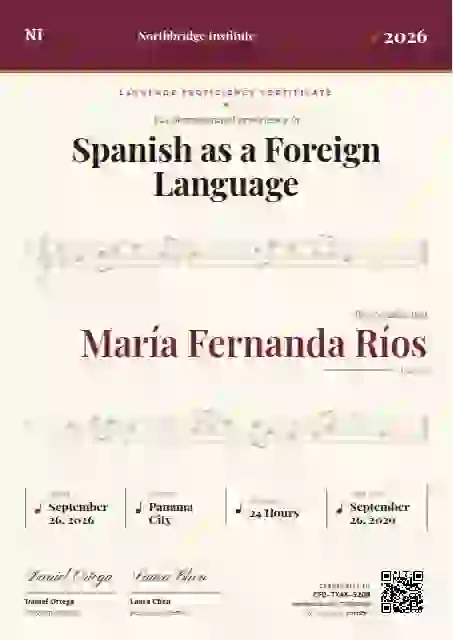 Sheet Music Ruby language proficiency certificate template