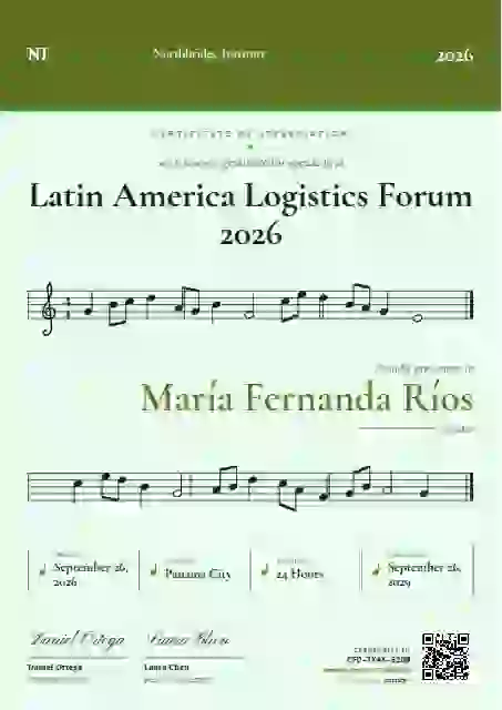 Sheet Music Lime conference speaker certificate template