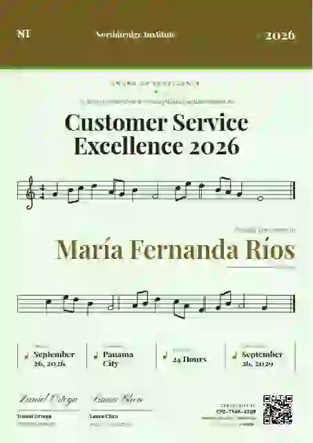 Sheet Music Marigold awards and achievement certificate template