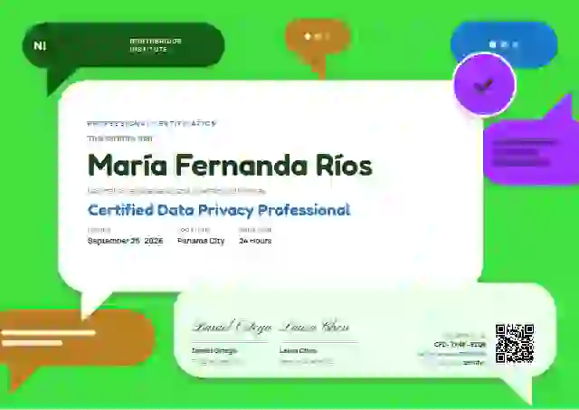 Plantilla de certificado Speech Bubbles Azure de certificación profesional