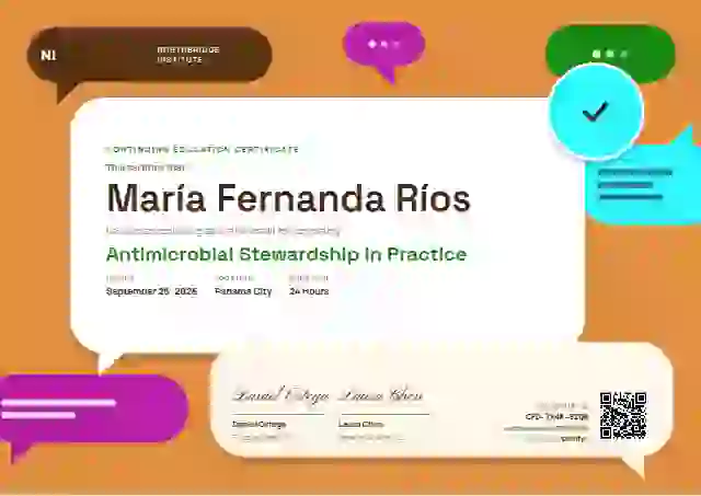Plantilla de certificado Speech Bubbles Meadow de educación continua