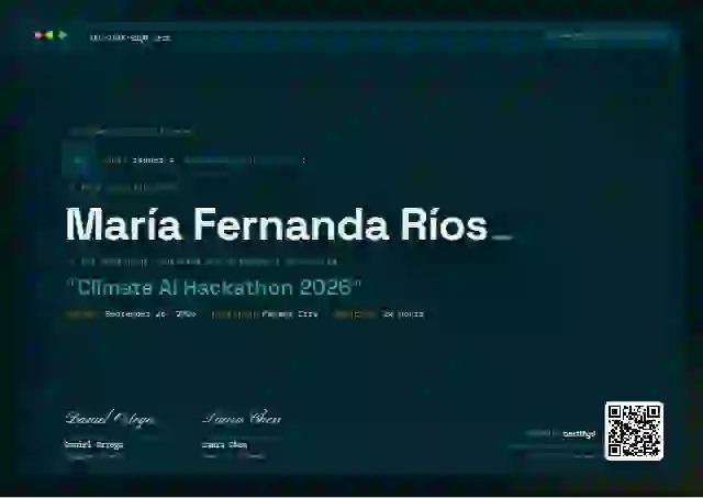 Tech Mono Solarized hackathon certificate template