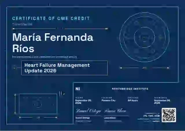 Plantilla de certificado Workshop Blueprint Cerulean de salud y educación médica continua