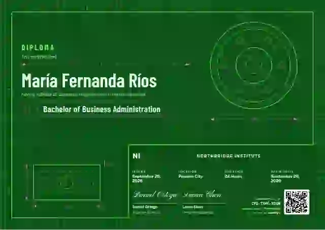 Plantilla de certificado Workshop Blueprint Fern de diploma académico