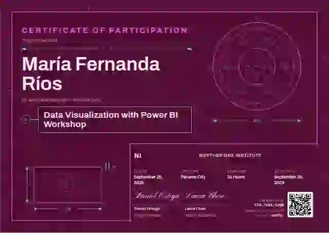 Plantilla de certificado Workshop Blueprint Fuchsia de webinar y taller