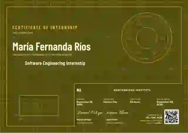 Plantilla de certificado Workshop Blueprint Amber de pasantía