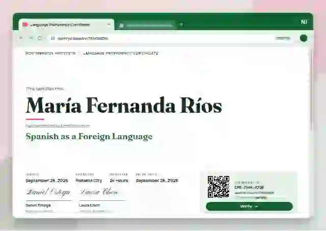 Plantilla de certificado Browser Window Jade No Window Dots de dominio de idiomas