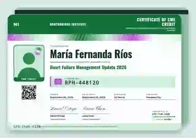 Plantilla de certificado Licence Card Jade Wide Holo Stripe de salud y educación médica continua