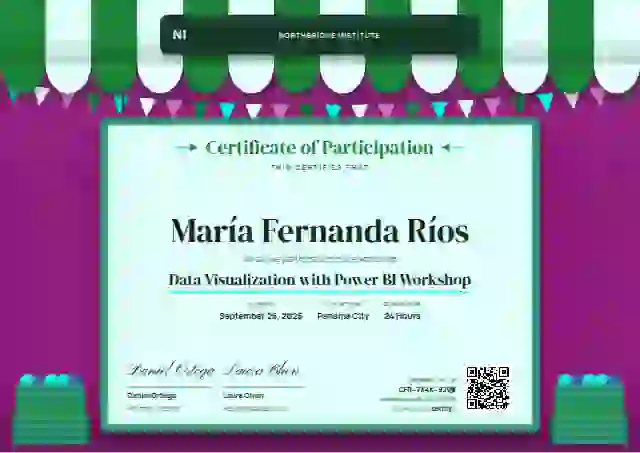 Plantilla de certificado Market Awning Meadow Deep Scallops de webinar y taller
