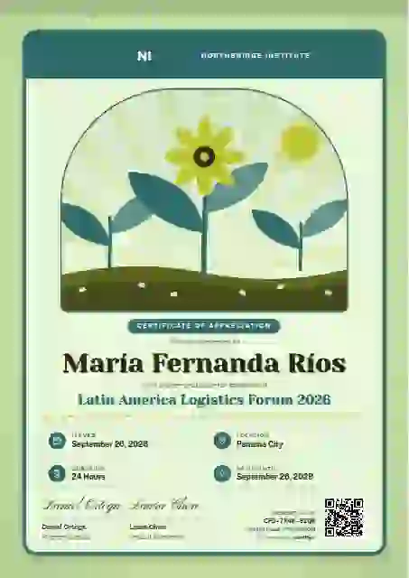 Plantilla de certificado Seed Packet Lagoon Heavy Border de ponente de conferencia