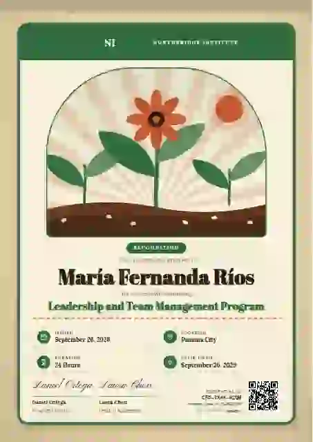 Plantilla de certificado Seed Packet Meadow Heavy Border de latinoamérica