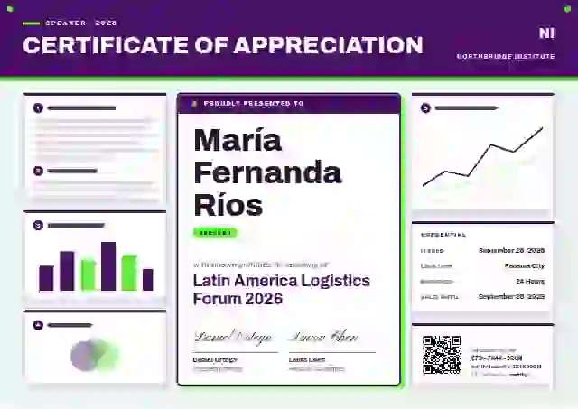 Poster Session Orchid Thick Boxes conference speaker certificate template