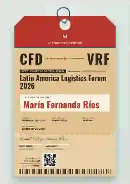 Plantilla de certificado Luggage Tag de ponente de conferencia