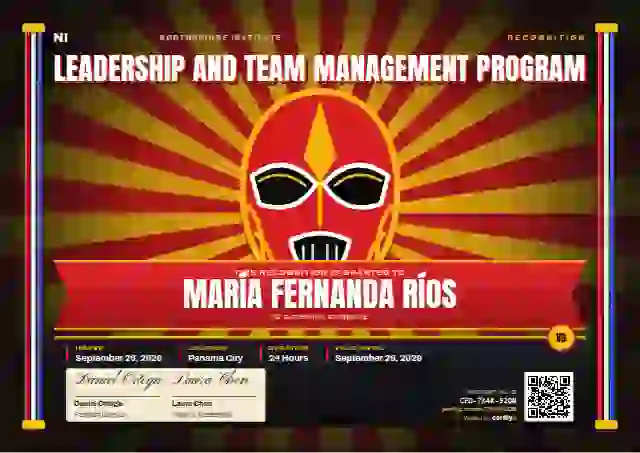 Lucha Libre latin america certificate template