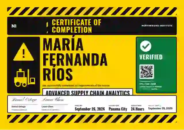 Hazard Sign Jade course completion certificate template