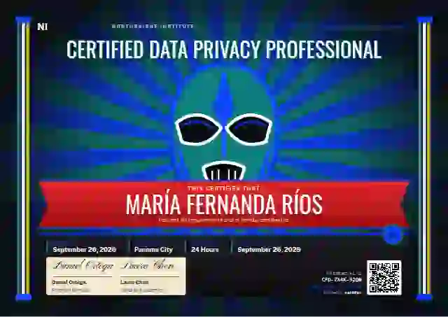 Lucha Libre Lagoon professional certification certificate template
