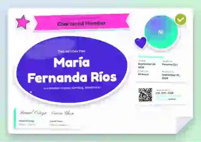 Sticker Sheet Violet membership certificate template