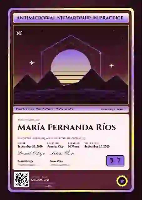 Trading Card Violet continuing education certificate template