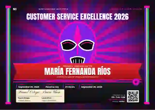 Lucha Libre Amethyst awards and achievement certificate template