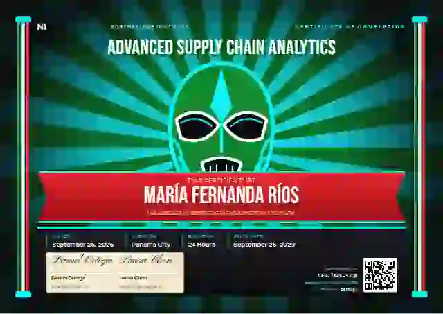Lucha Libre Meadow course completion certificate template