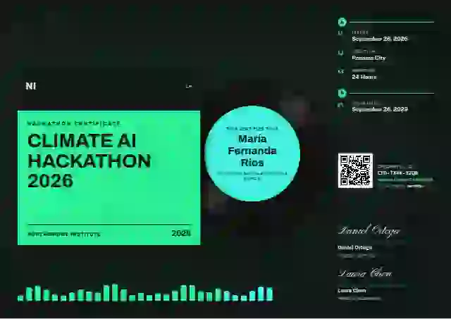 Vinyl Sleeve Jade hackathon certificate template