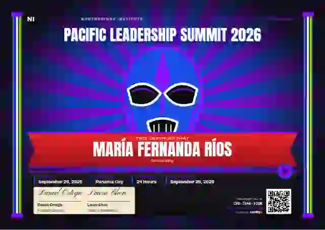 Lucha Libre Sapphire event attendance certificate template