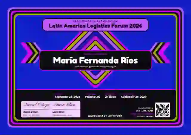 Mola Panel Orchid conference speaker certificate template