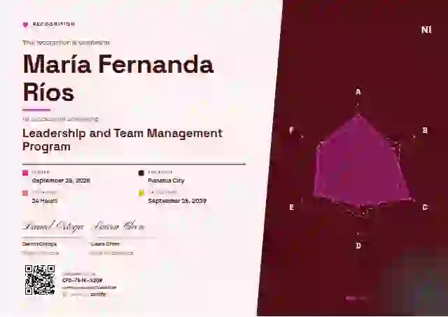 Radar Chart Ruby latin america certificate template