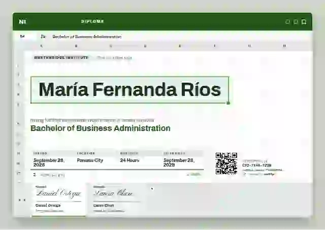 Stock Sheet Fern academic diploma certificate template