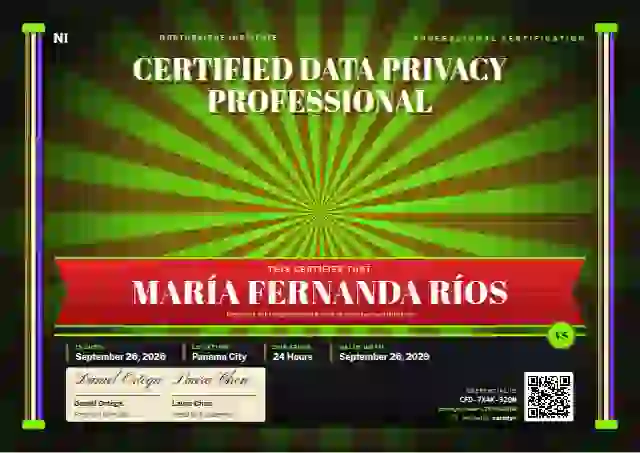 Lucha Libre Marigold professional certification certificate template