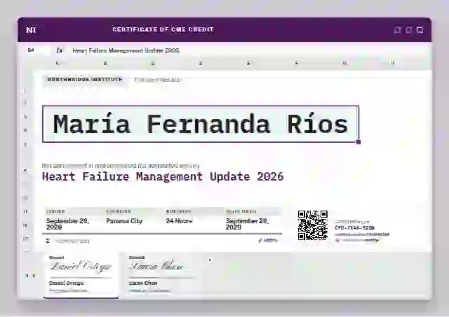 Stock Sheet Orchid healthcare and cme certificate template