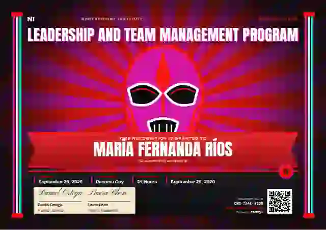 Lucha Libre Magenta latin america certificate template