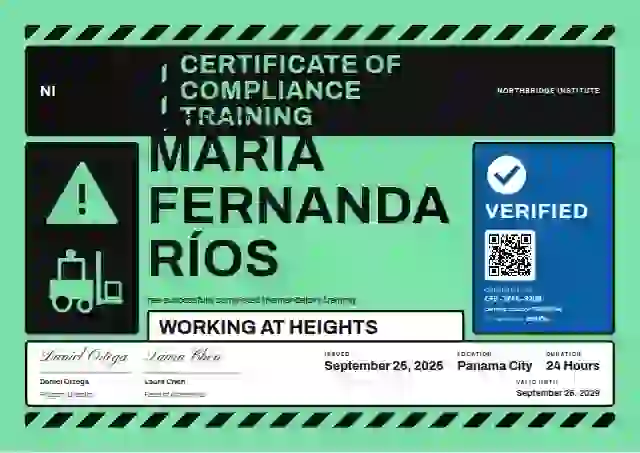 Hazard Sign Mint Signal compliance and safety certificate template