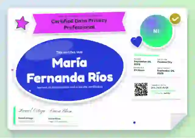 Sticker Sheet Ultramarine professional certification certificate template