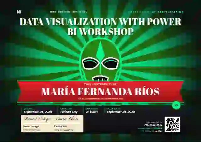 Lucha Libre Soft Fern webinar and workshop certificate template