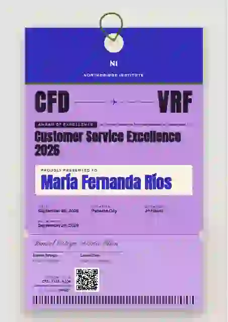Luggage Tag Ultramarine awards and achievement certificate template