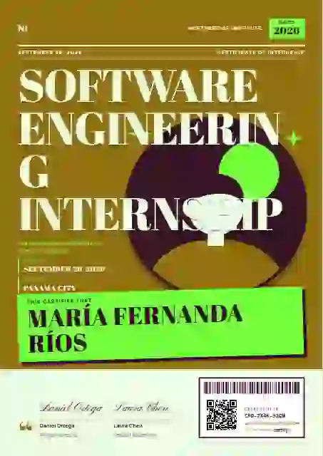 Magazine Cover Marigold internship certificate template