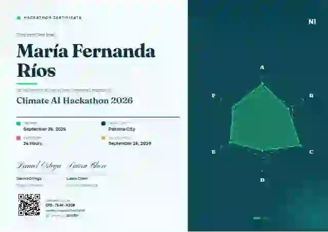 Radar Chart Cerulean hackathon certificate template
