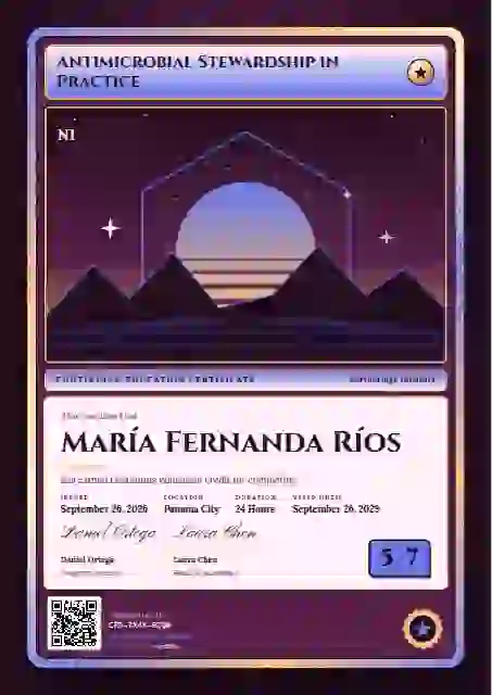 Trading Card Ultramarine continuing education certificate template