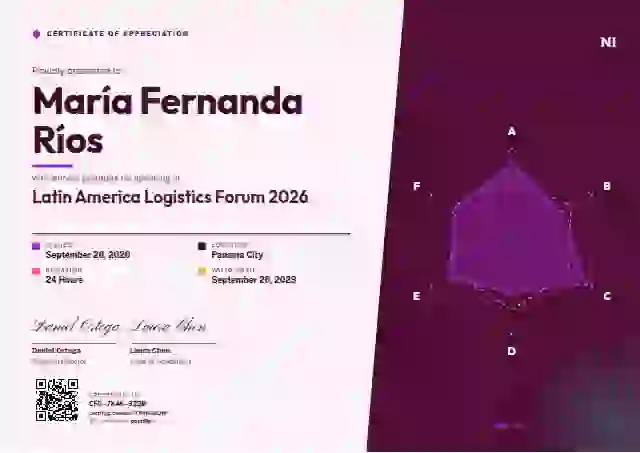 Radar Chart Raspberry conference speaker certificate template