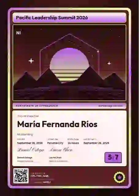 Trading Card Orchid event attendance certificate template