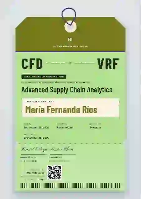 Luggage Tag Lime course completion certificate template
