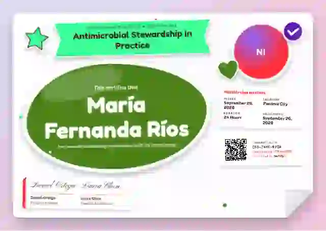 Sticker Sheet Fern continuing education certificate template
