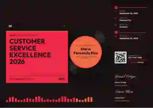 Vinyl Sleeve Ruby awards and achievement certificate template