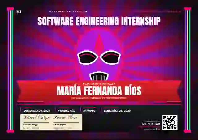 Lucha Libre Orchid internship certificate template