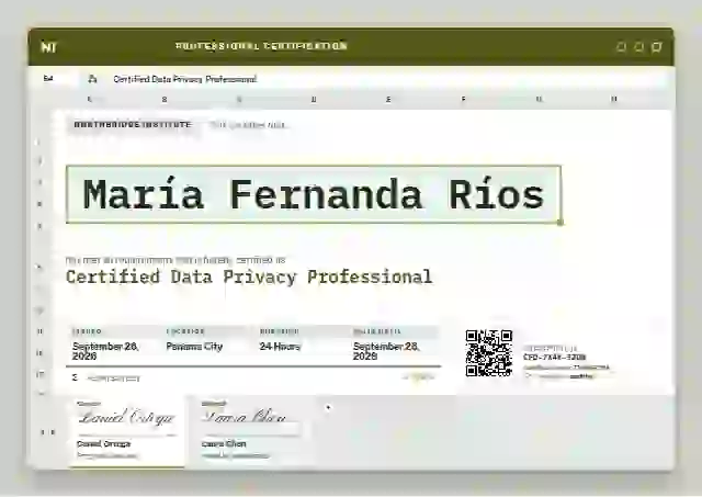 Stock Sheet Lime No Gridlines professional certification certificate template
