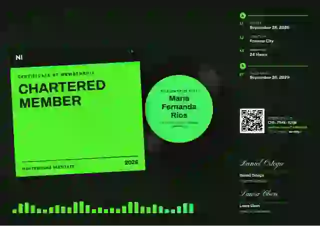 Vinyl Sleeve Fern Tilted Sleeve membership certificate template